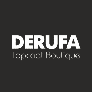Modern topcoat boutique logo for Derufa Topcoat Boutique.